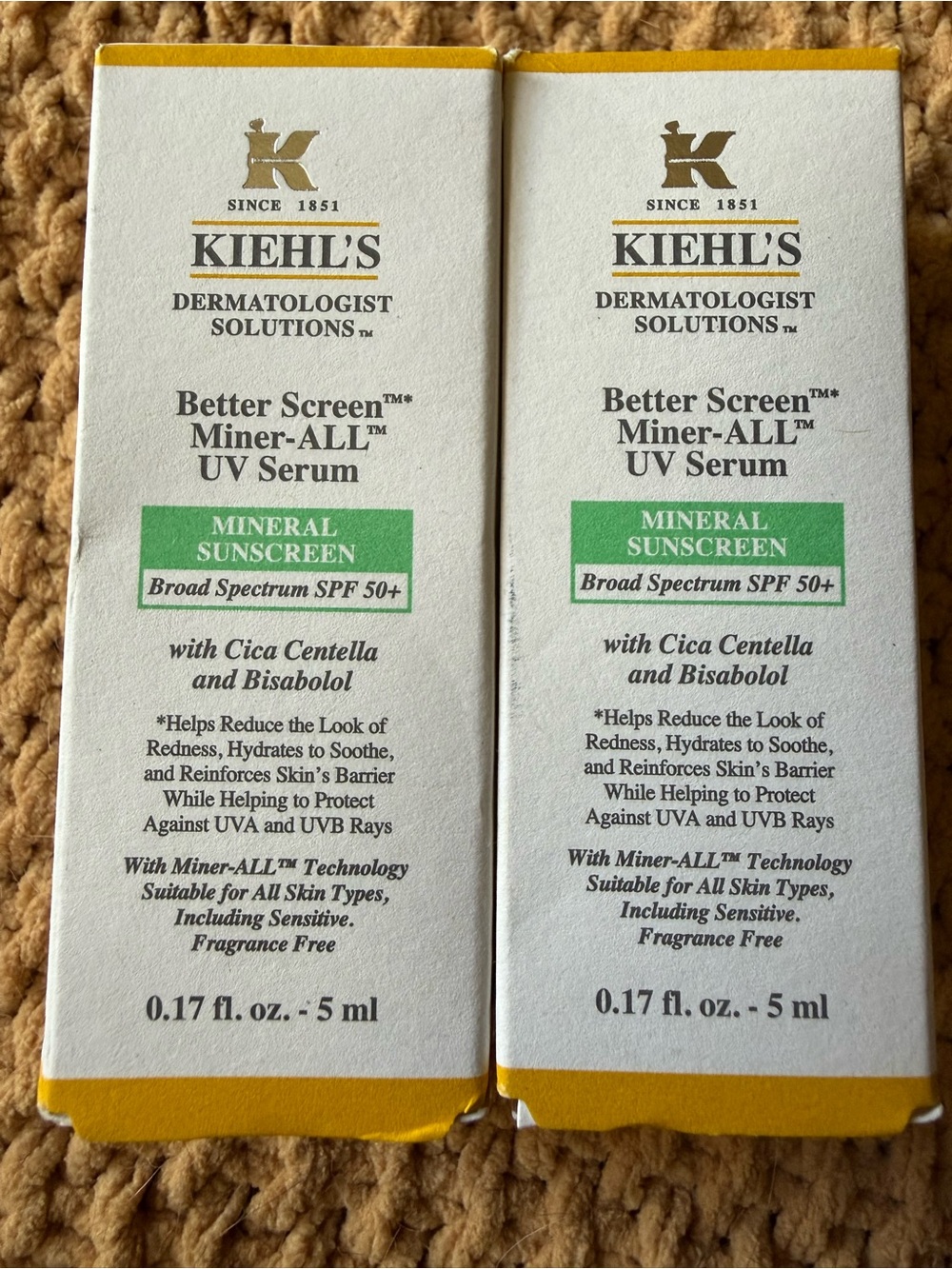 Kiehl's Better Screen Miner-ALL UV Serum SPF 50+ (white, green, gold)